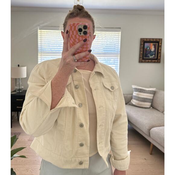 Lands' End Ivory Cord Jacket - Picture 4 of 6